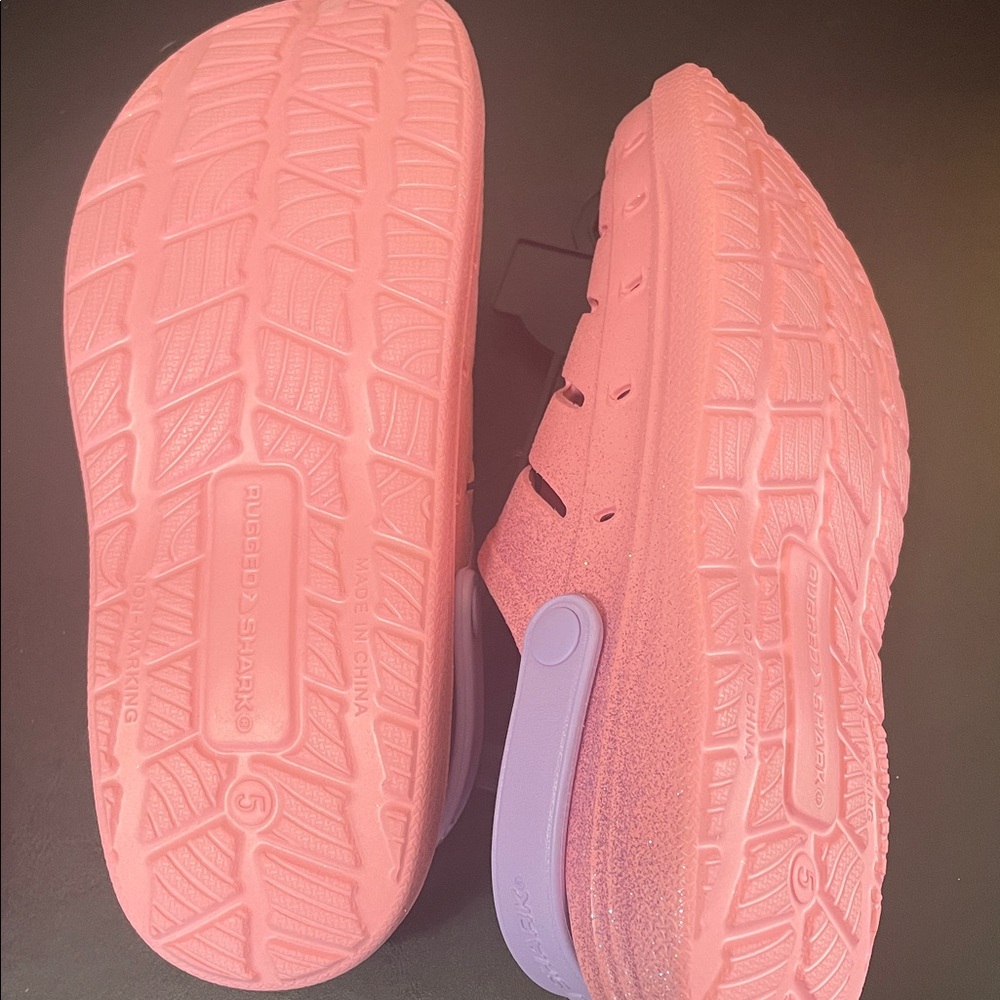 Rugged Shark Women's Pink Slip-On Sandals